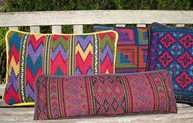 Log Cabin jewel tones with companion pillows