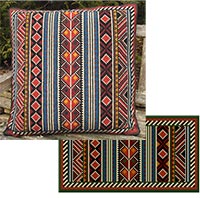 Berber Stripe 04 colors - Large Square and Back Pillow