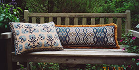 Carnation Back Pillow 02 with Long Morocco 02