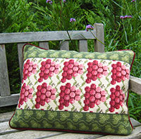 Grape with Leaf Border pillow 01 colors