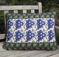 Grape with Leaf Border 02 pillow