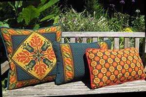 Honeycomb 01 shown with coordinated Tulip pillows