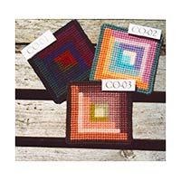 Log Cabin Coasters - in 3 colors