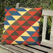 Triangles in traditional Kilim colors