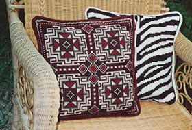 zebra pillow with Small Soumak #sosm-01