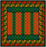 tomato, gold, dark green, blue, teal