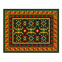 Balouch 07 colors tomato,blue, green, gold, yellow, ink