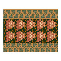 Grape with Leaf Border 05 colors
