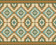 Karakum kilim large lumbar in turquoise, stone, bronze, oatmeal at cross-point.com