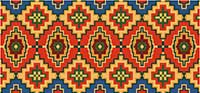 Karakum Kilim Long Lumbar cushion by cross-point.com in Mediterranian bright colors