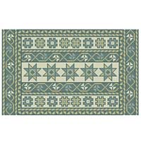 Long Kilim Stripe 07 sea breeze