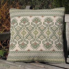 Kilim II-07 in Jacobean grayed greens