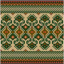 Kilim II Large Rectangle 08 hunter green and peach