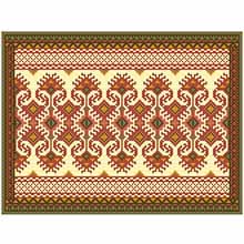 Kilim II Large Rectangle pale red olive