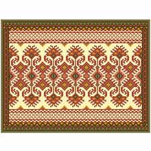 Kilim II Large Rectangle pale red olive