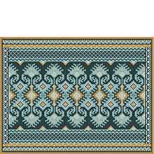 Kilim II Large Rectangle 06 old blues and tan