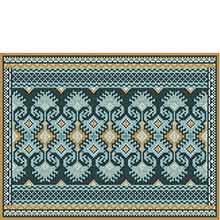 Kilim II Large Rectangle 06 old blues and tan