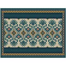 Kilim II Large Rectangle 09 old blue camel