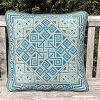 Arts & Crafts pattern in sea breeze colors