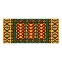 Morocco Coverlet in tomato, topaz, teal