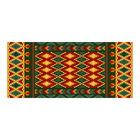 Morocco Coverlet in tomato, topaz, teal