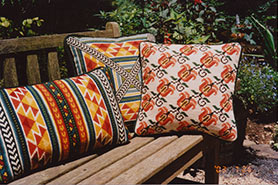 Small Tabriz, Tabriz Back Pillow 01 with Tulip Stripe 04
