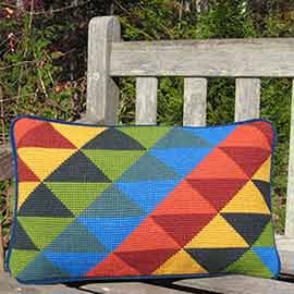 Geometric pattern in brilliant colors