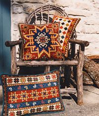 Zagros 01,Small Kilim and Kilim Back Pillow 01