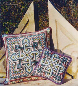 pillows, cushions and stool tops-pattern shown from Basilica group