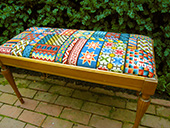 piano bench custom upholstery